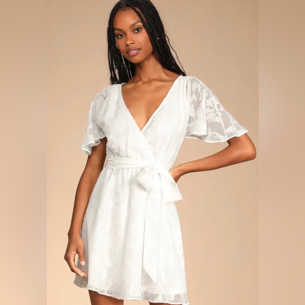 Lulus Short Sleeve White Dress